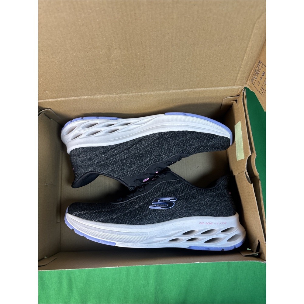 Skechers Womens Glide-Lite Swift Fit Sneaker Black Size 10 Athletic Shoes - Picture 6 of 8